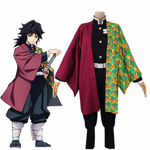 Demon Slayer Kimetsu no Yaiba Tomioka Giyuu cosplay cape costumes full sets