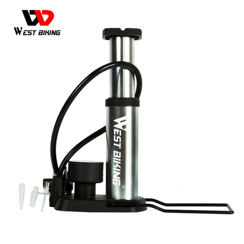 WEST BIKING Ultra-light MTB Bike Pump Portable Cycling Inflator Foot Bomba de ar bicicleta 100/120Psi High Pressure Bicycle Pump ► Photo 1/6