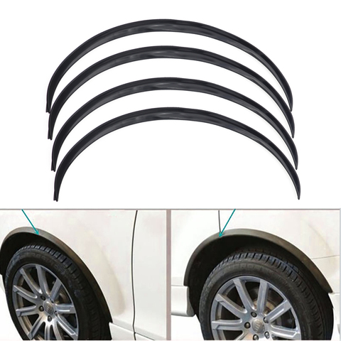 4pcs Car Truck Carbon Fiber trim Fender Flare Rubber Wheel Eyebrow Strips protector lip Stickers Anti-scratch for ford vw audi ► Photo 1/6