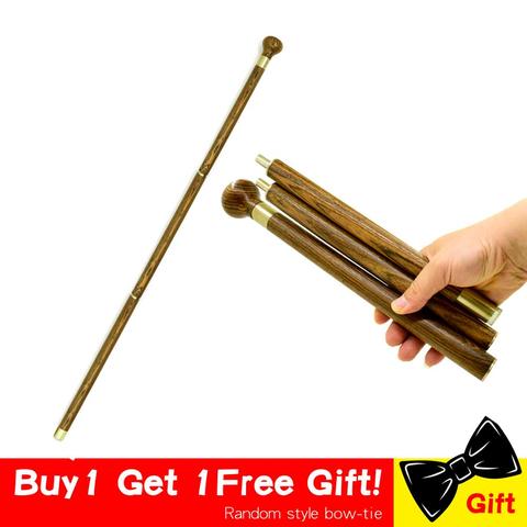 Wooden Walking Cane Stick Foldable Vintage Wood Round Head Canes 3-Sections Gentle Travel Walking Gentleman Stick Portable ► Photo 1/6