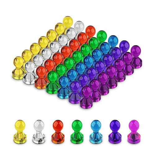 7 Color Magnetic Push Pin Strong Neodymium Cones  Magnet  Transparent Super Magnet Pinboard Office Thumbtack Chess D11 H17 mm ► Photo 1/6