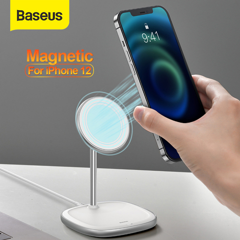 Baseus Magnetic Desktop Phone Stand 15W Wireless Charger For iPhone 12 Pro Max Phone Holder Wireless Charger For iPhone 12 Mini ► Photo 1/6