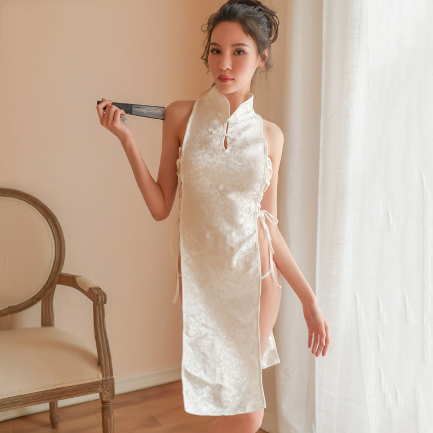 Women's Cheongsam Underwear Robe Dress Babydoll Nightdress Nightgown Sleepwear