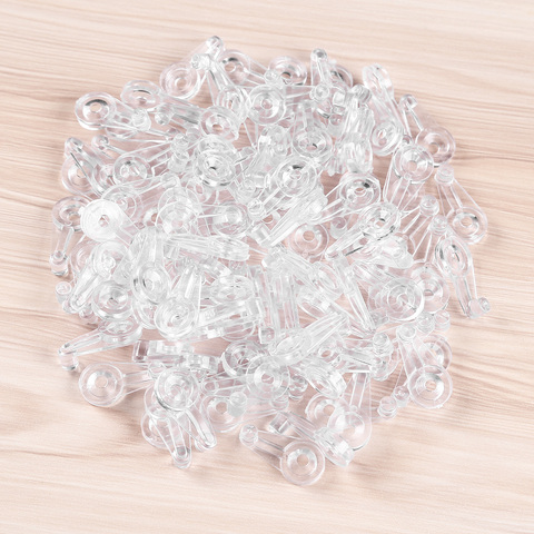 100pcs Plastic Glass Panel Retainer Clips Clear Mirror Holder Clips for Cabinet Door Glass Panel Clips Mirror Cabinet Fix Clips ► Photo 1/6