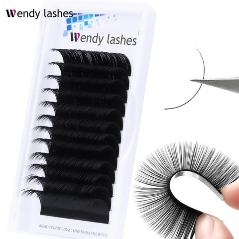 12 Lines Mix-Length Individual Eyelash Extension 20-25mm Mix Classic Natural Long Eye Lashes Korea Silk Volume Lash Extension ► Photo 1/6