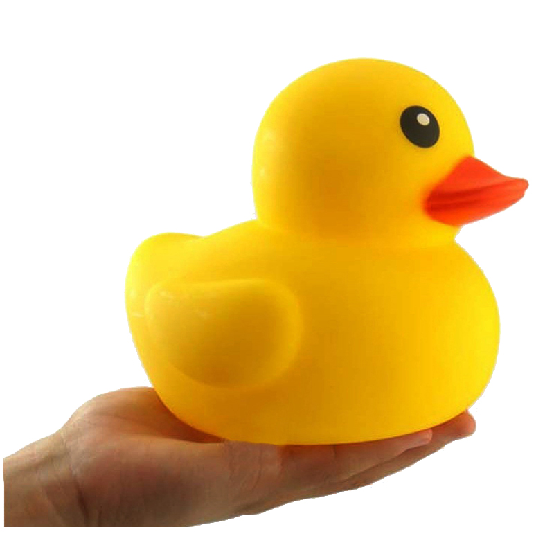 4Pcs Cute Baby Bath Bathing Rubber Race Duck Toys Squeaky Yellow Ducks Healthy 