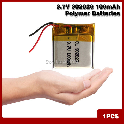 3.7V 100mAh 302022 Lithium Polymer Li-Po li ion Rechargeable Battery For toys speaker Tachograph MP3 MP4 GPS Bluetooth Lipo cell ► Photo 1/1