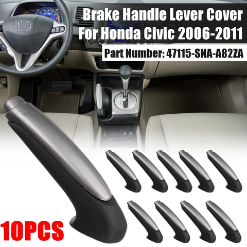 Auto Brake Handle Protector Handbrake Grips Handle Grip Covers for Honda for Civic 2006 2007 2008 2009 2010 2011 47115-SNA-A82ZA ► Photo 1/6