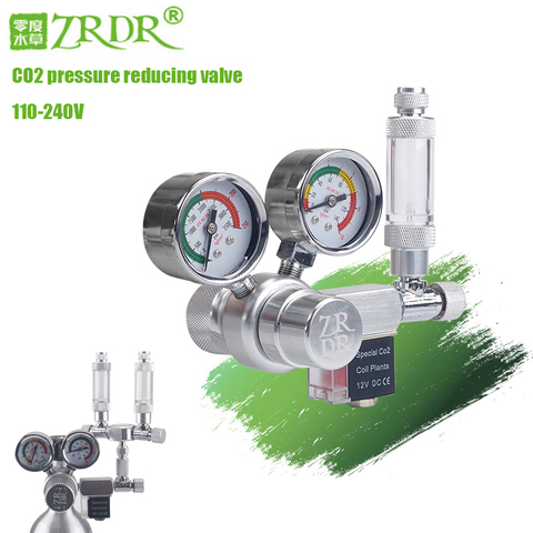 ZRDR Aquarium CO2 Regulator with Check Valve Bubble Counter magneticSolenoidValveAquarium Carbon dioxide pressure-reducing val ► Photo 1/6