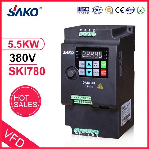 SAKO SKI780 5.5KW 380V VFD Variable Frequency Drive Inverter for Motor Speed Control Converter ► Photo 1/4