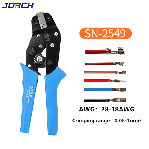 SN-2549 crimping tools pliers 0.08-0.1mm2 28-18AWG with XH2.54 terminal box Car connector high precision wire electrician tools ► Photo 1/5