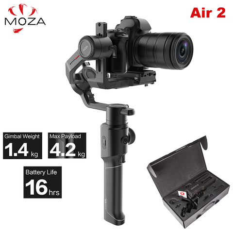 Moza Air 2 Air2 3-Axis Handheld Gimbal Stabilizer Maxload 4.2KG for Sony Canon DSLR OLED Display Smart Time-Lapse Lens Control ► Photo 1/6