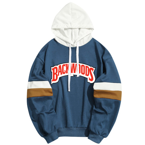 New Backwoods Letters Print Men Women Hoodies Hooded Sweatshirt Hoody Streetwear Patchwork Pullover Dropship Custom Clothing ► Photo 1/6