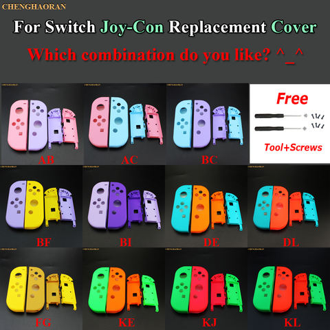 1Set Candy Color Combine for Nintend Switch Joy-Con Replacement Housing Shell Cover Joy Con Controller hard Case Pink Blue ► Photo 1/6