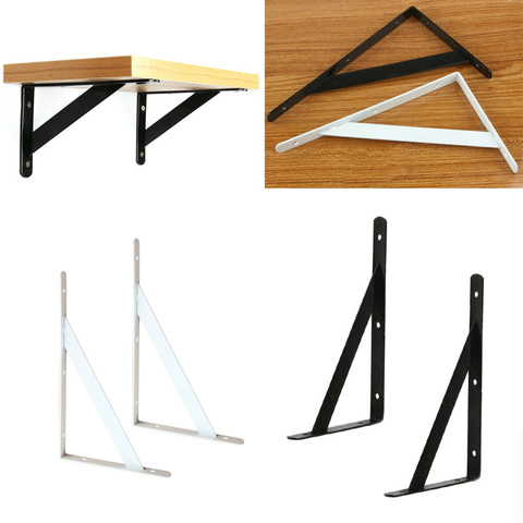 2x Heavy Duty L-Shaped Shelf Bracket Support Corner Display Rack Shelves Holder Stand Wall Mounted Self Support Frame ► Photo 1/6