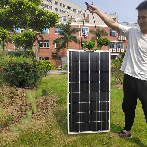 Dokio 100W Portable Flexible Solar Panel For Home Monocrystalline Waterproof Solar battery Charge 12V Solar panel China 300W ► Photo 1/6
