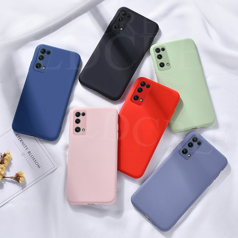 For Realme 7 5G Case Liquid Rubber Silicone Shockproof Soft Candy Colors Case For OPPO Realme 7 5G Cover For OPPO Realme 7 5G ► Photo 1/6