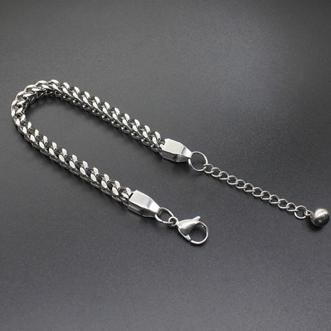 mens bracelet stainless steel charm chain on hand bracelets hip hop steel bracelet jewelry gifts for  male accessories wholesale ► Photo 1/6