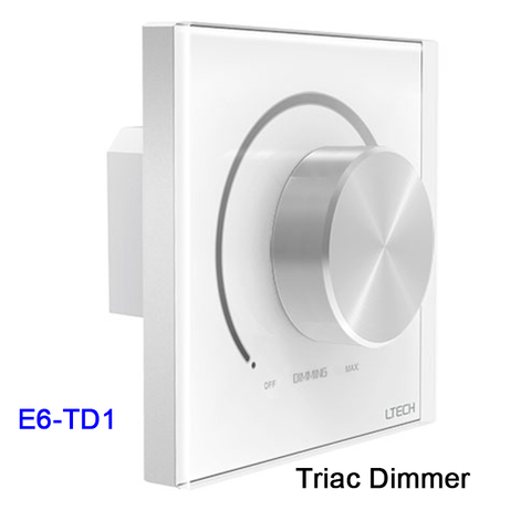 Wall Mount Knob E610 1-10V knob panel Dimmer;E6-TD1 LED Triac Dimmer Controller 220V for LED Light Incandescent Lamp ► Photo 1/2