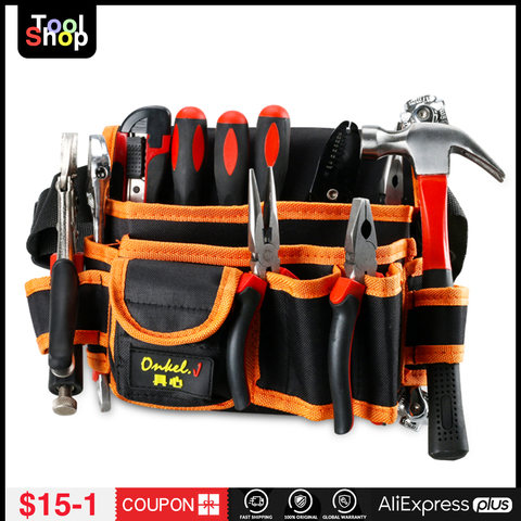 Multi-functional Electrician Tools Bag Waist Pouch Belt Storage Holder Organizer Garden Tool Kits Waist Packs Oxford Cloth ► Photo 1/6