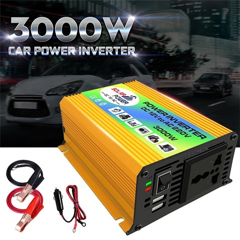 USB charge DC 12V to AC 220V Portable Car Power Inverter Charger Converter Adapter DC 12 to AC 220 Modified Sine Wave ► Photo 1/6
