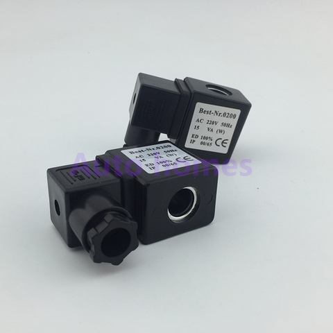 full copper coil D1301X Solenoid valve coil high quality solenoid valve 15VA/12W 24VDC 12V DC 220V AC 110V AC ► Photo 1/2