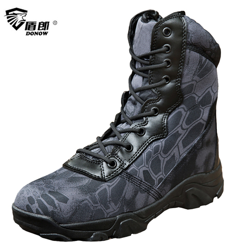 Men Military Boots Winter Autumn Tactical Shoes Combat Ankle Botas Army Work Shoes Leather Snow Boots Sapato Masculino Mens Boot ► Photo 1/6