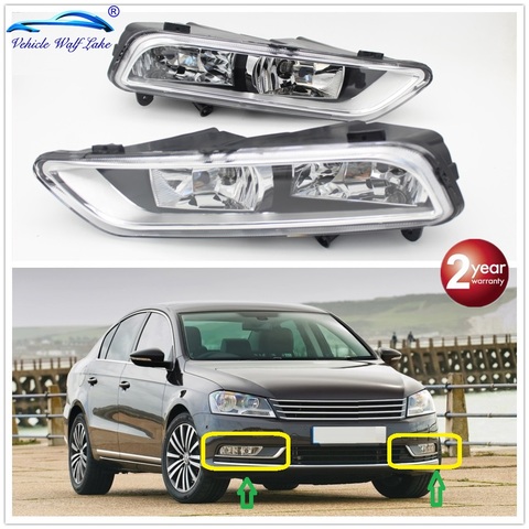 Fog Light For VW Passat B7 2011 2012 2013 2014 2015 Front Halogen Fog Lamp Fog Light With Bulbs ► Photo 1/6