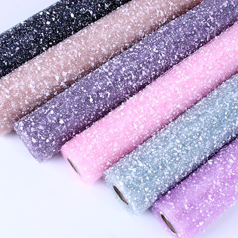 3.5M Color Snowflake Gauze Yarn Flower Wrapping Paper Wedding Birthday Party Decoration Florist Supplies Scrapbook Materials ► Photo 1/6
