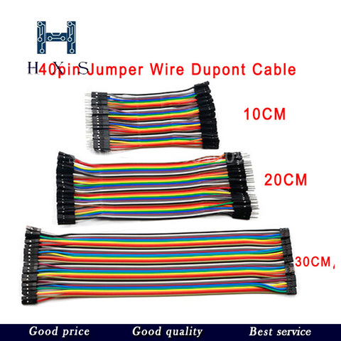 10CM 20CM 30CM 40PIN Rainbow Cable Dupont Line Male Female Head Bridle Jumper Wire Connecting line Cable Breadboard PCB DIY KIT ► Photo 1/6