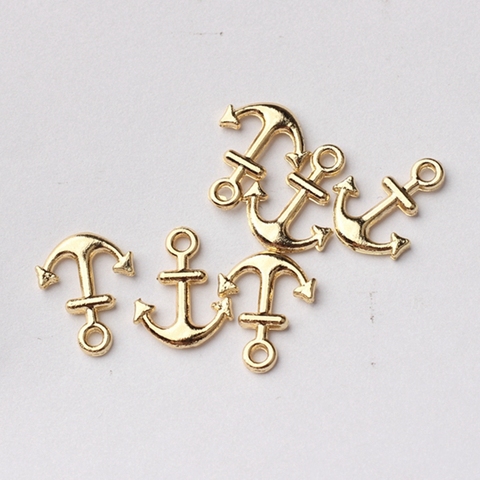 20pcs/lot Zinc Alloy Golden Chams Mini Cute Anchor Charms Pendant For DIY Fashion Jewelry Making Accessories ► Photo 1/5