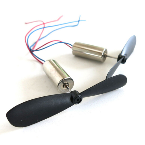 2PCS=1Pair DC 3.7V 48000RPM Coreless Motor Propeller For RC Aircraft Helicopter Toy DC Motors ► Photo 1/6