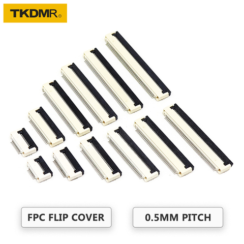 TKDRM 5PCS FPC FFC connector 0.5mm Flat cable PCB connectors 4P 5P 6P 7P 8P 9P 10P 11P 12P 13P 14P 15P 16P 17P 18P 19P ► Photo 1/4