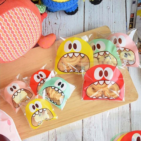 Plastic Big Teech Mouth Sweets and Candy Food Bag Cookie Easter Candy Gift Packaging Birthday Treats Bags Party Favor Candies ► Photo 1/6