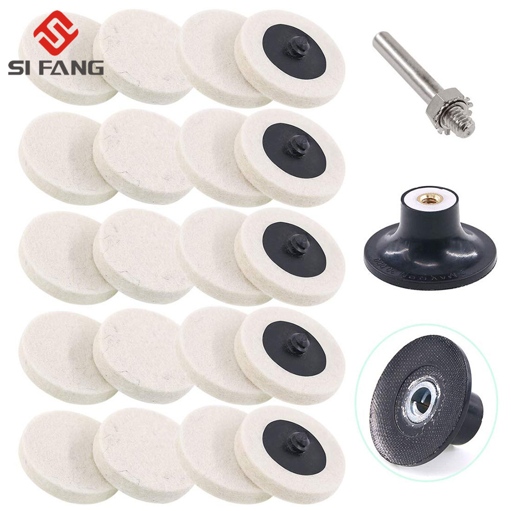 1/2/3 inch Roloc Polishing Wheel Buffing Pads Compressed Wool Felt