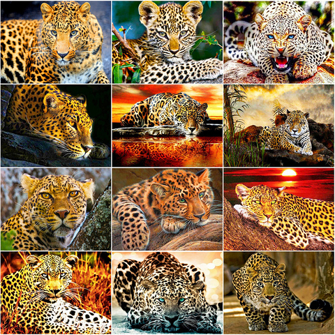 DIY Animal Diamond Painting, Wild Animals Cross Stitch Mosaic