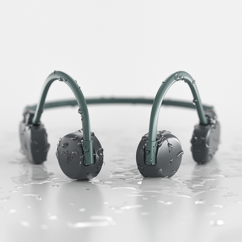 DDJ bone conduction earphone wireless bluetooth 5.0 headphones with microphone handsfree sports waterproof black headset 6-8h ► Photo 1/6