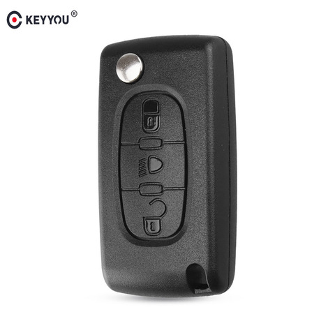 KEYYOU FOR Citroen C1 C2 C4 Picasso C5 C6 3 BUTTONS KEY FOB REMOTE CASE Light Symbol With Badge CE0536 Free Shipping ► Photo 1/6