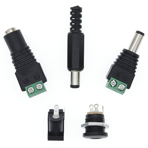 10Pcs DC-005 Black DC Power Jack Socket Connector DC005 5.5*2.1mm 2.1 socket Round the needle ► Photo 1/6