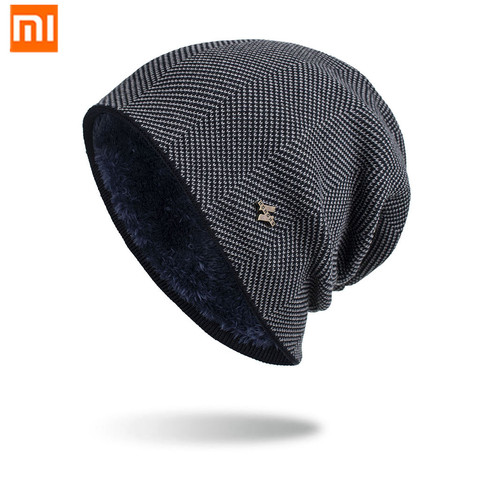 XiaoMi mijia new men's plus fleece hat, comfortable, warm and cold resistant H iron standard knitted woolen hat ► Photo 1/6