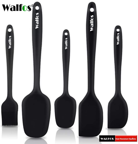 WALFOS Kitchen Utensil Cooking Tools Silicone Spatula Set Spoon Cake Spatulas for Cooking Baking and Mixing ► Photo 1/6