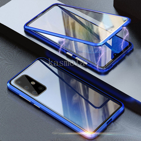 Doublesided Magnetic 360 Protect Case For Samsung Note 20 S20 S10 S9 S8 Plus A31 A51 A71 A21s A50 A70 Tempered Glass Metal Cover ► Photo 1/6