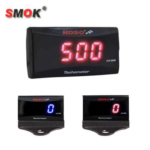 Koso Mini RPM Meter Digital Square LCD Display Engine Tach Hour Tachometer Gauge for Racing Motorcycle BMW YAMAHA KAWASAKI ► Photo 1/6