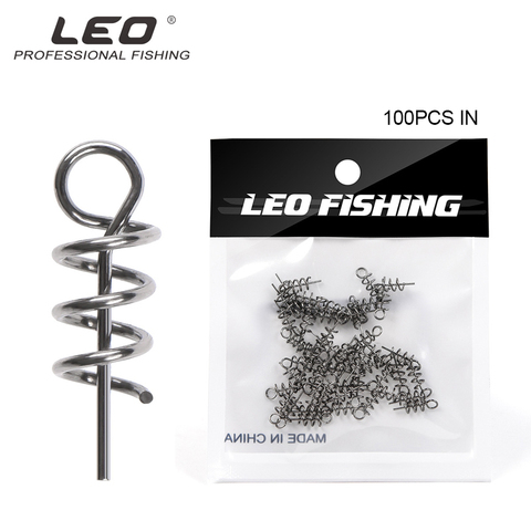 50-100pcs/Bag 14mm Stainless Steel Soft Bait Pin Worms lure Fishing Pin Spring Fixed Lock Crank Hook Connect Latch Needle LEO ► Photo 1/6