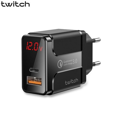 Twitch Quick Charge 3.0 USB Charger For iPhone Samsung Xiaomi Huawei Mobile Phone 18W PD3.0 PD QC3.0 QC USB Type C Fast Charger ► Photo 1/6