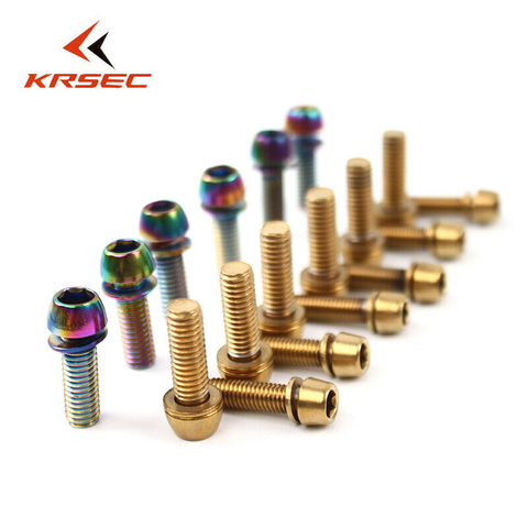 6pcs M6/M5 Stem Bolts 2 Colors Cycling Handlebar Stem Bolts Bicycle Fixed Screws Bicycle Stem MTB Accesorios ► Photo 1/6