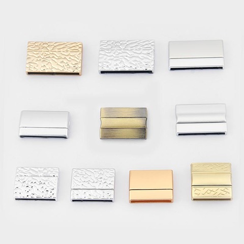 2sets Matte Silver/Gold Polished Bronze Large Hole Magnetic Clasp For Flat Leather Cord Strap Jewelry Findings Accessories ► Photo 1/5