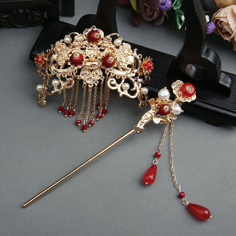 Fairy Tassel Hair Clip chinese Style women Headdress bride hair Ornament Hairpin ► Photo 1/5