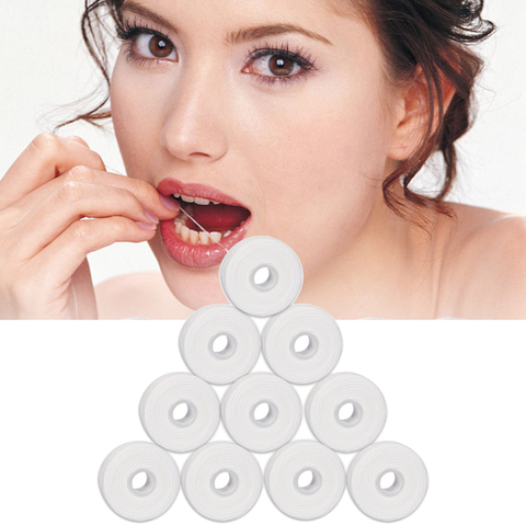 10 Rolls 50m Dental Flosser Oral Hygiene Teeth Cleaning Wax Mint flavored Dental Floss Spool Toothpick Teeth Flosser Tooth Clean ► Photo 1/5