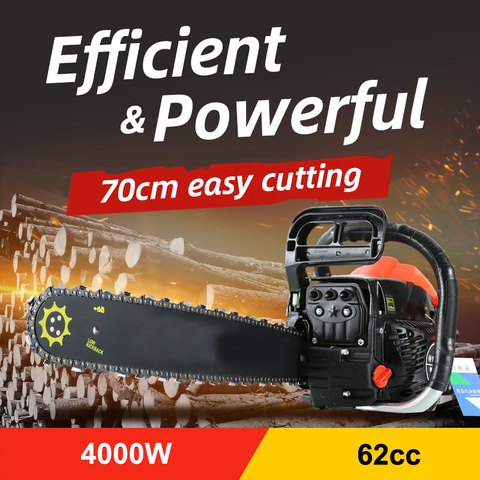 Chain Saw Electric Saw Hobby Tools For Wood Professional 4000W Bar Gasoline Gas Powered Chainsaw Engine Cutting Wood 2 Cycle ► Photo 1/6